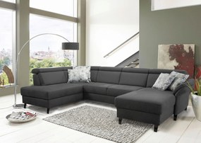 XXXLutz SEDACIA SÚPRAVA, textil, sivá, čierna Sit & More - Sedačky - 000144005224