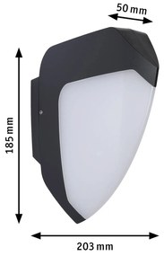 Paulmann Ikosea vonkajšie nástenné LED, ZigBee 3.0