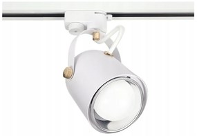 BERGE Reflektorová koľajnicová lampa IP20 pre žiarovku E27 - biela