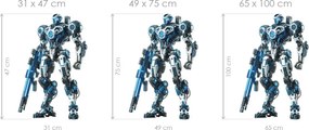 Ultra robot textilní prelepiteľná nálepka na stenu hárok 31 x 47 cm