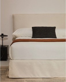 Biela čalúnená dvojlôžková posteľ bez čela 160x200 cm Jaira – Kave Home