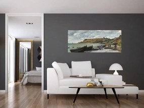 Obraz - Claude Monet, Sainte Adresse, reprodukcia (120x50 cm)