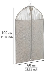 Béžový obal na obleky Wenko Business, 100 x 60 cm