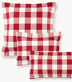 Kockovaná bavlnená obliečka na vankúš Nels