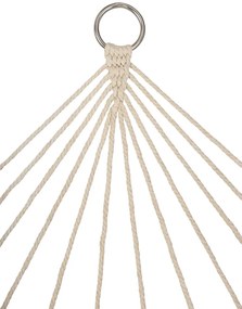 Záhradná hojdacia sieť boho mesh tassel 200cm ecru