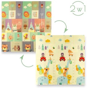 Detská skladacia penová podložka NILS Fun MD04 ZOO