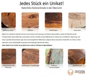 Iron Craft nočný stolík sivohnedý