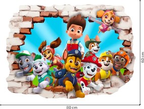 Samolepka na stenu "PAW Patrol" 80x60 cm