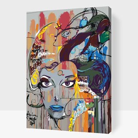 Gario Maľovanie podľa čísel Krásne modré pery Rozmery: 40 x 60 cm, Rámovanie: Iba zrolované plátno