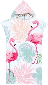Plážové pončo FLAMINGO farebné 80x145 cm
