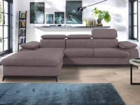 Rohová sedacia súprava Scala, staroružová látka,ľavý roh