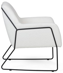 Biele designové kreslo MILAN