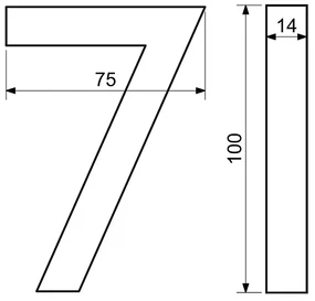 Domové číslo v „3D“ prevedení so štruktúrovaným povrchom RICHTER RN.100LV, 8, RICHTER antracit matná