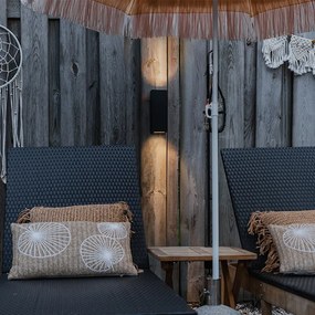 Moderná nástenná lampa čierna 2-žiarovková GU10 AR70 IP54 - Baleno