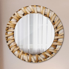 Okrúhle dekoračné zrkadlo s motívom Prírodný cop fi 50 cm