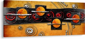Obraz abstrakcie - Planéty (120x50 cm)