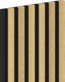 Mexen Lam-B, akustické stenové lamely 275 × 30 cm, HDF doska 4 mm, technická dyha, bambus prírodný, S100-275307-3015-011