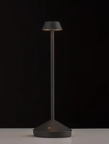 Vonkajšia stolová lampa Lumo tmavá sivá