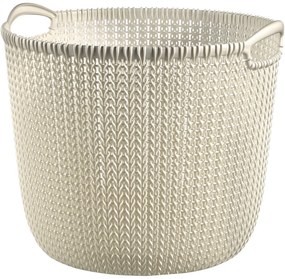 Curver Knit guľatý kôš 30l biely