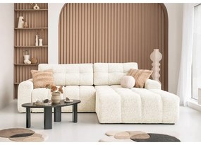 Krémová rozkladacia modulárna rohová pohovka s úložným priestorom (pravý roh) Lulu – Miuform