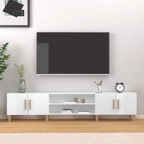TV skrinka lesklá biela 180x31,5x40 cm kompozitné drevo 816258