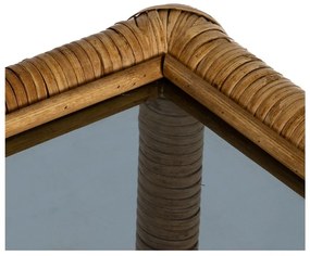 Konferenčný stolík so sklenenou doskou v prírodnej farbe 40x90 cm – Ixia