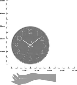 Nástenné hodiny Laure, sivá