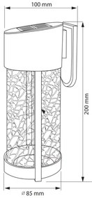 LED Solárne nástenné svietidlo VETRO LED/1,2V 600 mAh IP44