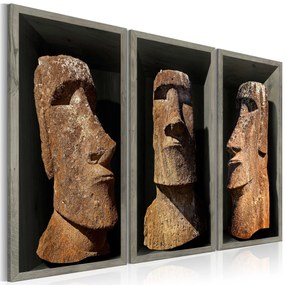 Artgeist Obraz - Moai (Easter Island) Veľkosť: 120x80, Verzia: Premium Print