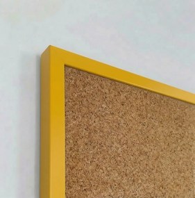 Toptabule.sk  Kombinovaná tabuľa čierna v žltom drevenom ráme COLOR 60x40 cm