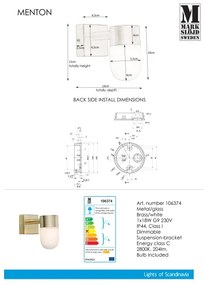 Markslöjd 106374 - Kúpeľňové nástenné svietidlo MENTON 1xG9/18W/230V IP44