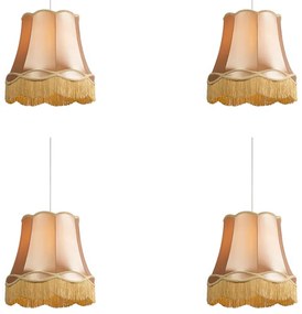 Sada 4 retro závesných svietidiel zlatá 45 cm - Granny