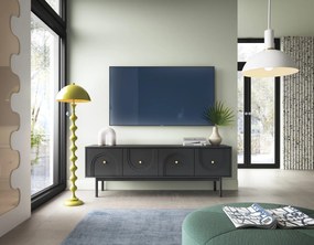 TV stolek Mazoma 154 cm černý/zlatý