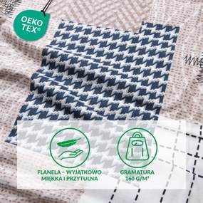 FLANELOVÉ OBLIEČKY FLANELOVE 200X220 CM, 2KS 70X80 CM VZOROVANÉ