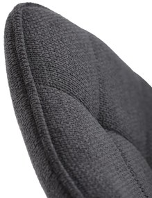 Autronic - Židle jídelní, černá látka, černý kov, otočný mechanismus 90°/90° (L/P) - funkce reset - HC-T1130 BK2