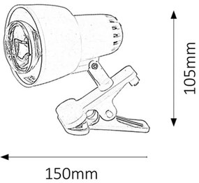 Rabalux 4356 stolná lampa na klipe Clip