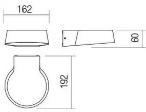 Redo 90046 - LED Vonkajšie nástenné svietidlo PHASER LED/12W/230V IP54