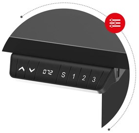 Elektricky nastaviteľný Rohový PC stolík Hyperion 9.5 (čierna). Akcia -20%. Vlastná spoľahlivá doprava až k Vám domov. 1087530