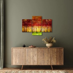 Obraz - Maľba listnatého lesa (90x60 cm)