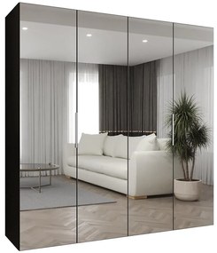 Skriňa Marbella III 200 čierna/strieborný