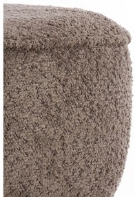 Hnedý taburet z textílie buklé Leyla – Light &amp; Living