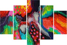 Obraz abstraktné - farby (150x105 cm)