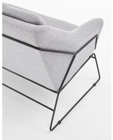 Pohovka Soft II XL, dvojsedák, sivá / čierna