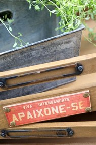 2ks plechový antik podnos Old French - 34*17*8 cm
