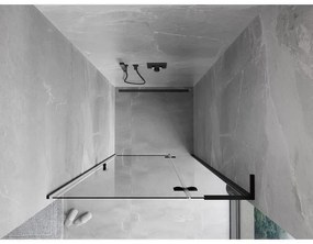 Mexen Mist-H L, 1-krídlové sprchové dvere pravé 100 cm, číre sklo, čierny profil, 8A5L-100-000-70-00-P