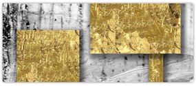 Obraz - Zlaté štvorce N⁰3 (120x50 cm)