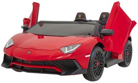 RAMIZ Elektrické autíčko Lamborghini Aventador SV 2x200W - dvojmiestne - červené -2X 200W - 24V/14Ah - 2023