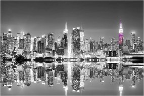 Obrázok - New York a fialový mrakodrap (90x60 cm)