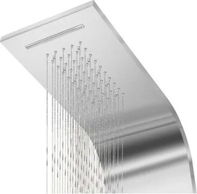 Verona Silver termostatický sprchový panel, nehrdzavejúca oceľ, LED
