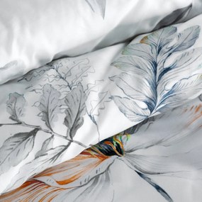 MAKOSATÉNOVÉ OBLIEČKY AMELIA 200X220 CM, 2 KS 70X80 CM KVETY